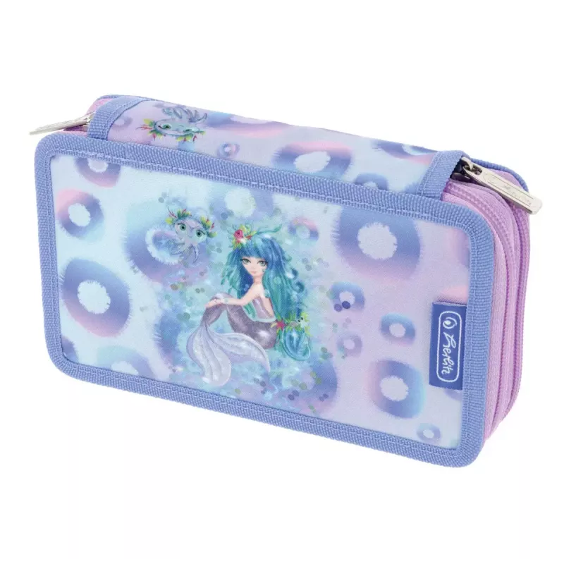 Schrijfwarenset Herlitz Mystic Mermaid 23-delig blauw roze polyester