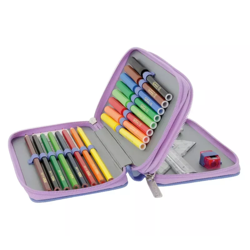 Schrijfwarenset Herlitz Mystic Mermaid 23-delig blauw roze polyester