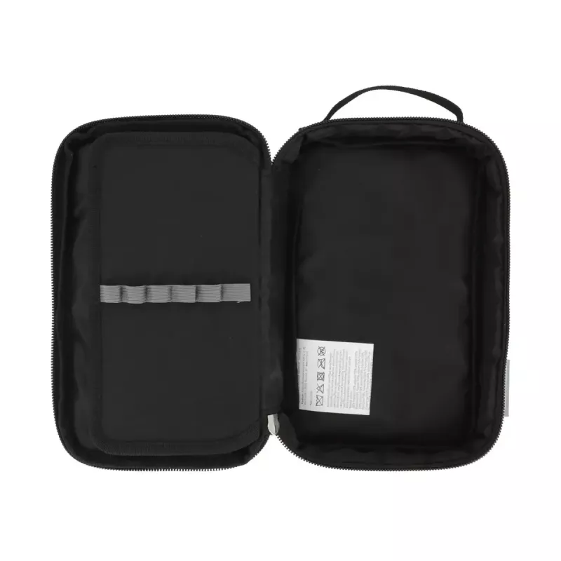 Zacht etui Herlitz 2 Go polyester grijs 210x130x60mm