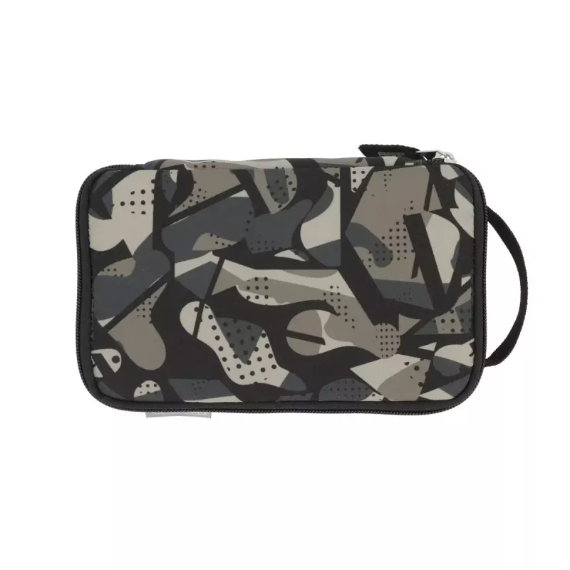 Zacht etui Herlitz 2 Go polyester grijs 210x130x60mm