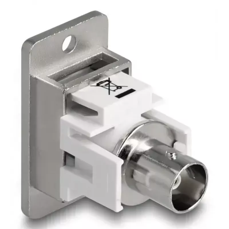 DeLOCK 90880 BNC busuitgang zilver wit 50 Ω