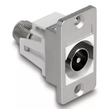 DeLOCK 90881 bus-contactdoos IEC F zilver wit 75 Ω