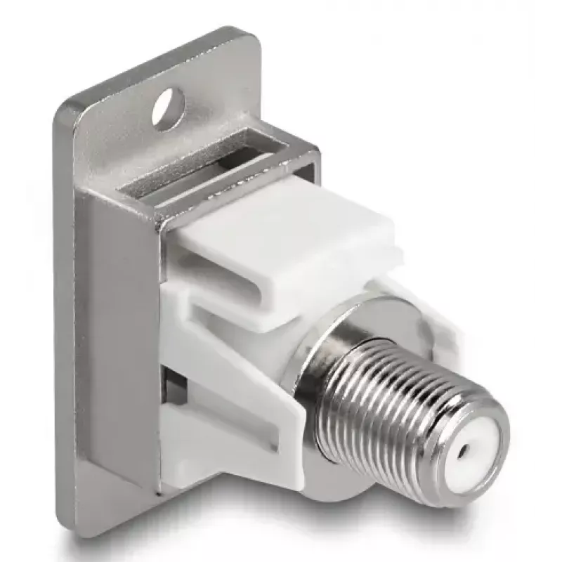 DeLOCK 90882 contactdoos IEC F zilver wit 75 Ω