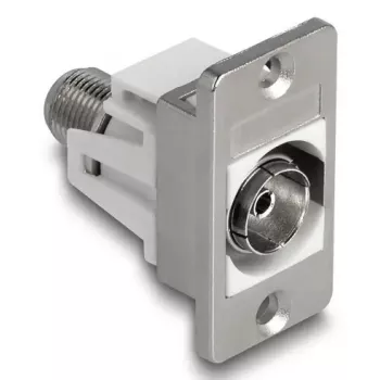 DeLOCK 90882 contactdoos IEC F zilver wit 75 Ω