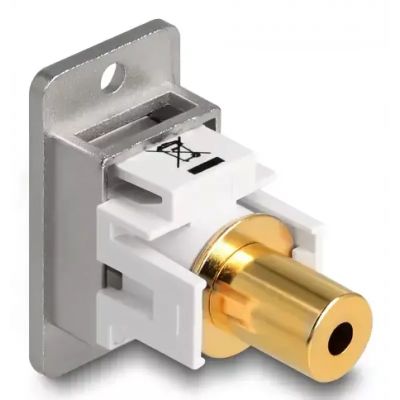 DeLOCK 90884 contactdoos-inzet 3,5 mm zilver wit bus