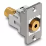 DeLOCK 90884 contactdoos-inzet 3,5 mm zilver wit bus