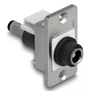 DeLOCK 90887 Keystone-module plat zwart zilver wit DC 5,5 x 2,5