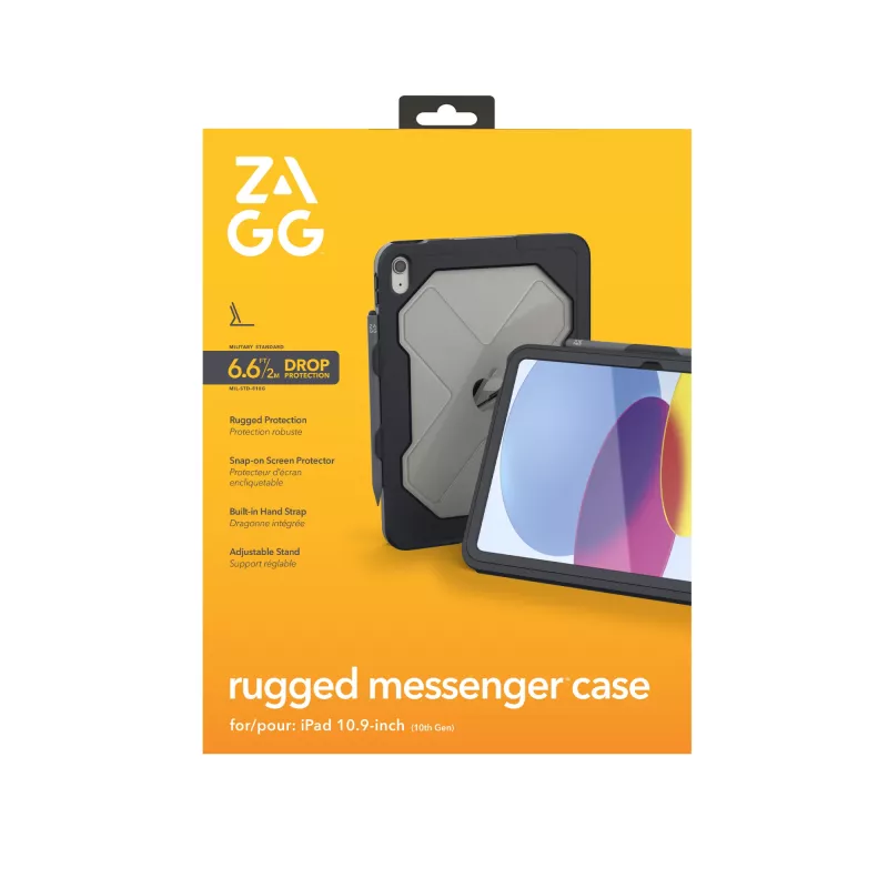 ZAGG Rugged Messenger Case Apple iPad 10,9 inch 10e gen. antraciet