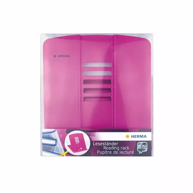 Boekstandaard HERMA 19964 roze metaal