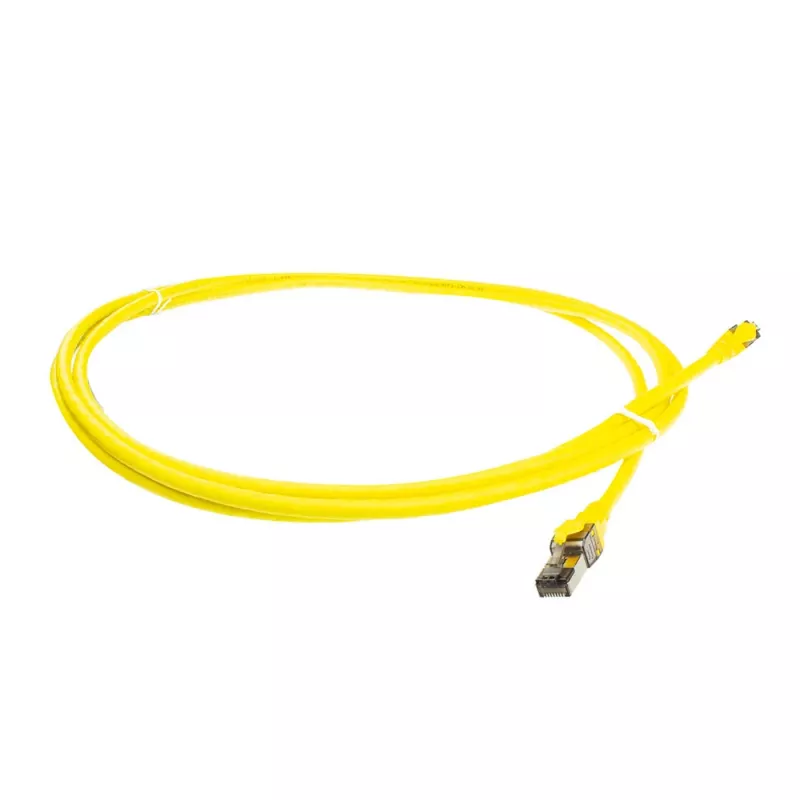 ACT gele 1,5 meter SFTP CAT8 patchkabel zonder rastong met RJ45-stekkers