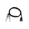 Audiokabel Omnitronic 30225213 1,5m 2x6,35mm 2xRCA zwart