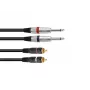 Audiokabel Omnitronic 30225213 1,5m 2x6,35mm 2xRCA zwart