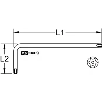 L-Torx-sleutel KS Tools 151.2251