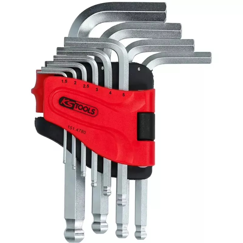 L-vormige inbussleutelset KS Tools 151.4780