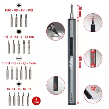 KS Tools 500.7195 precisie-USB-accuschroevendraaier