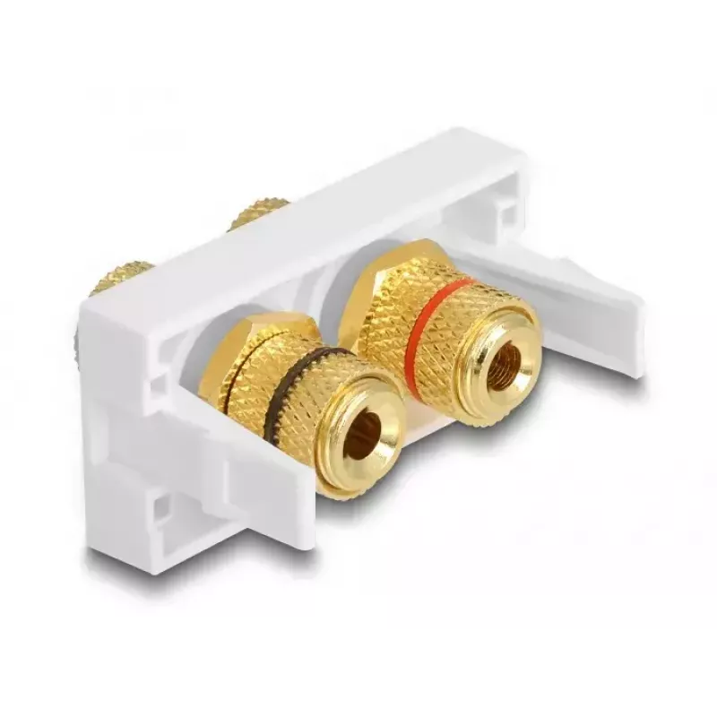 DeLOCK Easy 45 module 2 x busklem rood zwart ring 22,5 x 45 mm