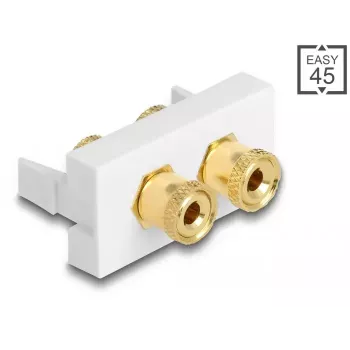 DeLOCK Easy 45 module 2 x busklem rood zwart ring 22,5 x 45 mm
