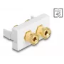 DeLOCK Easy 45 module 2 x busklem rood zwart ring 22,5 x 45 mm