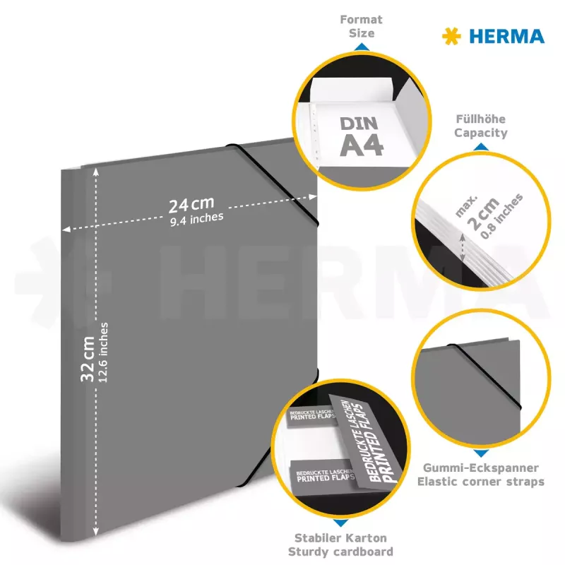 Ringband HERMA 19273 A4 meerkleurig karton 285x315mm