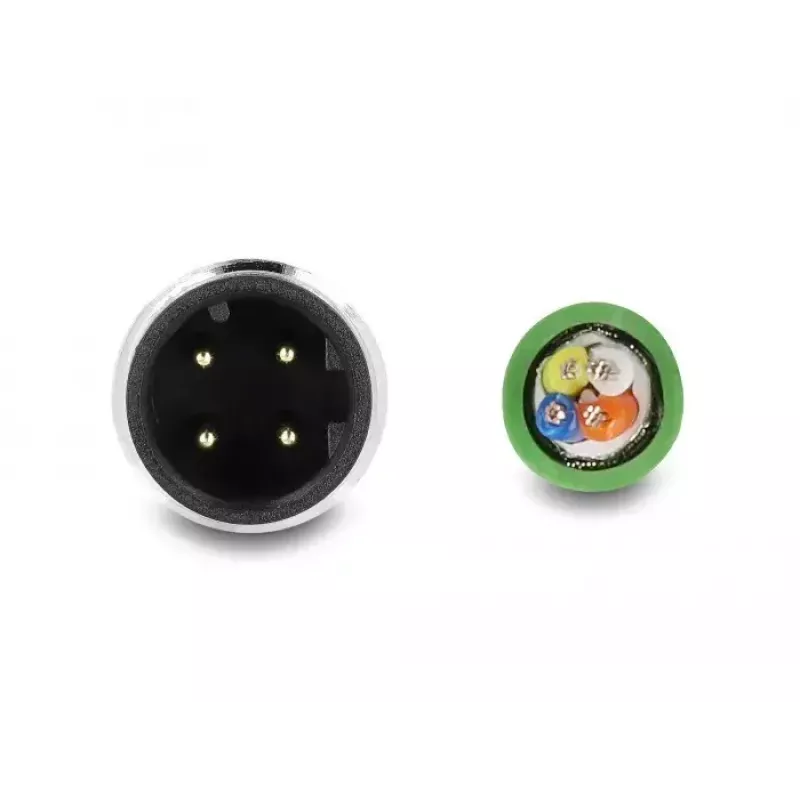 DeLOCK netwerkkabel M12 4-pin D-gecodeerd open kabeleinden TPU 5 m