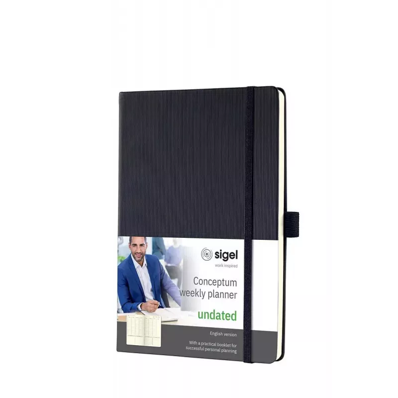 Weekplanner Sigel CO701 hardcover 192 pagina's zwart