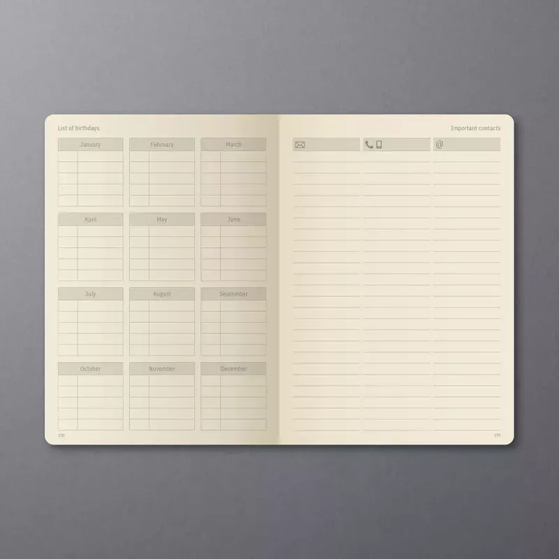 Weekplanner Sigel CO701 hardcover 192 pagina's zwart