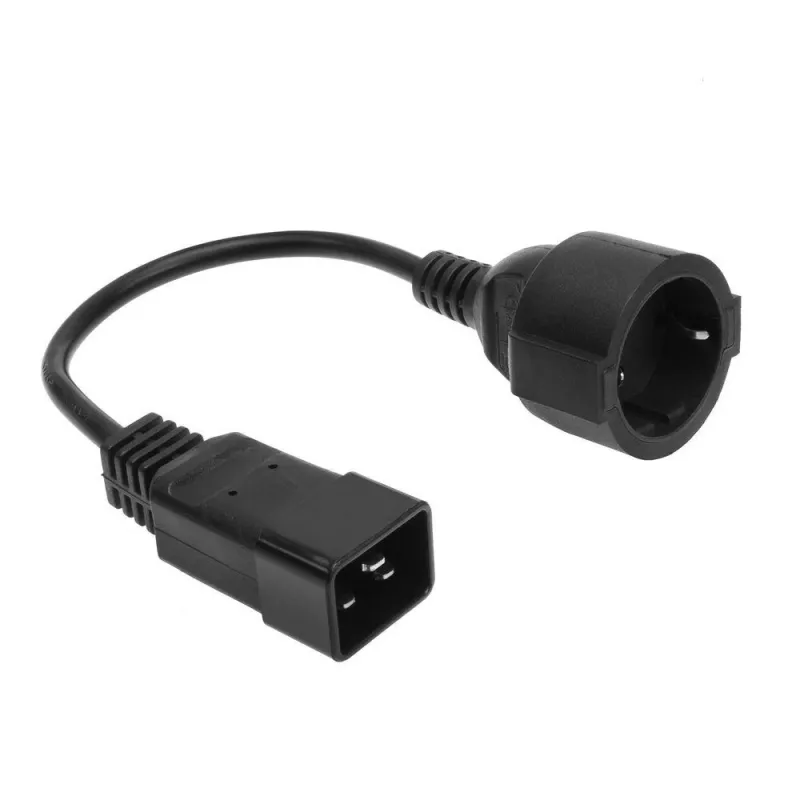 Netkabel ACT C20 CEE 7/3 zwart 0,2 m 230 V 16 A