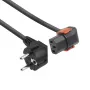 ACT stroomkabel CEE 7/7 stekker (haaks) – C13 IEC Lock (haaks) zwart 1 m, EL449S