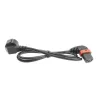 ACT netkabel CEE 7/7 stekker (haaks) - C13 IEC Lock (links haaks) zwart 2 m, EL451S