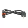 ACT netkabel CEE 7/7 stekker (haaks) - C13 IEC Lock (rechts haaks) zwart 2 m, EL450S