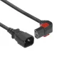 ACT stroomkabel C14 - C13 IEC Lock (haaks) zwart 1 m, PC2044