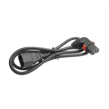 ACT netkabel C14 - C13 IEC Lock (haaks) zwart 2 m, PC2045