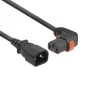 ACT netkabel C14 - C13 IEC Lock (haaks) zwart 3 m, PC2049