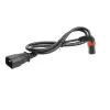 ACT netkabel C14 - C13 IEC Lock (opwaarts haaks) zwart 1 m, PC2043