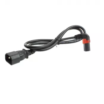 ACT netkabel C14 - C13 IEC Lock (opwaarts haaks) zwart 1 m, PC2043