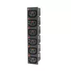 ACT C13 IEC Lock netingang (6x uitgang) - zwart, PA135015BK6