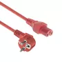 ACT netkabel hoofdaansluiting CEE 7/7 stekker (haaks) – C15 rood 1,5 m