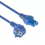 ACT netkabel CEE 7/7 stekker haaks C15 blauw 1,5 m 230V 10A