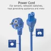 ACT netkabel CEE 7/7 stekker haaks C15 blauw 1,5 m 230V 10A