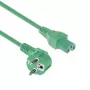 ACT Powercord netkabel CEE 7/7 stekker (haaks) - C15 groen 1,5 m