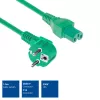ACT Powercord netkabel CEE 7/7 stekker (haaks) - C15 groen 1,5 m