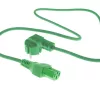 ACT Powercord netkabel CEE 7/7 stekker (haaks) - C15 groen 1,5 m
