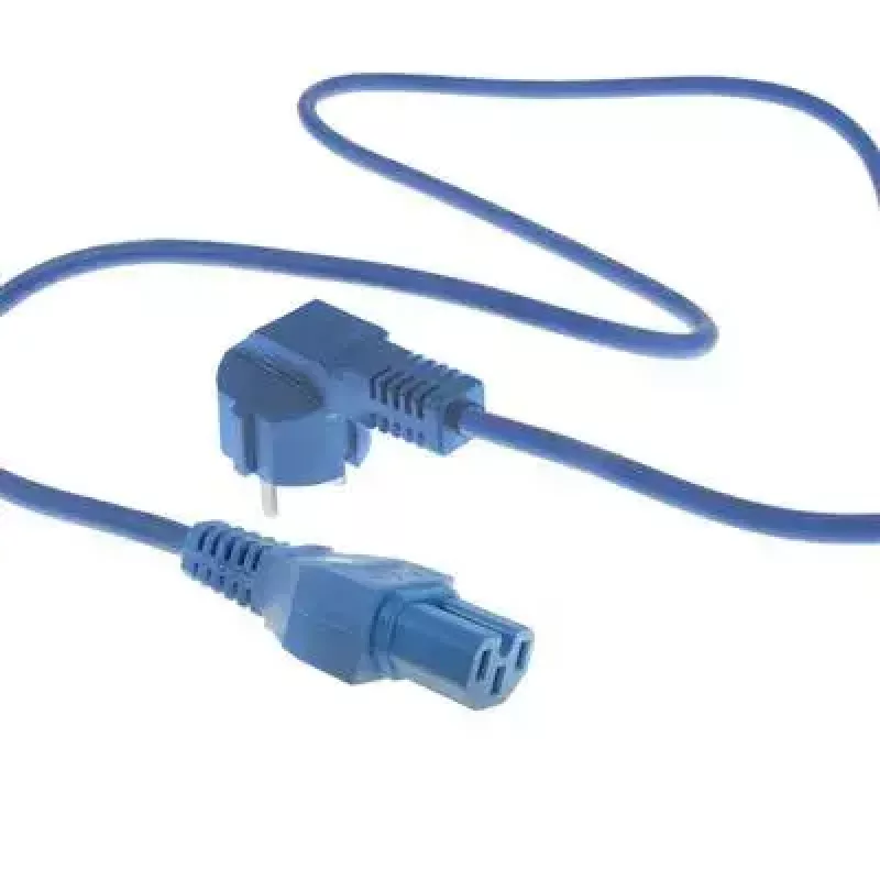 ACT netkabel CEE 7/7 stekker (haaks) - C15 blauw 1 m