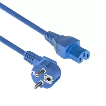 ACT netkabel CEE 7/7 stekker (haaks) - C15 blauw 1 m