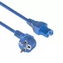 ACT netkabel CEE 7/7 stekker (haaks) - C15 blauw 1 m