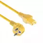 ACT Netzkabel CEE 7/7 stekker haaks C15 geel 2 m 250V 10A