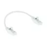 ACT wit 0,5 meter LSZH U/UTP CAT6 datacenter slimline patchkabel met trekontlasting en RJ45-stekkers