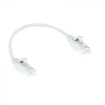 ACT wit 0,5 meter LSZH U/UTP CAT6 datacenter slimline patchkabel met trekontlasting en RJ45-stekkers