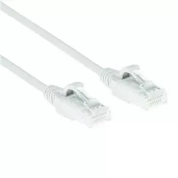 ACT wit 0,5 meter LSZH U/UTP CAT6 datacenter slimline patchkabel met trekontlasting en RJ45-stekkers