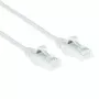 ACT wit 0,5 meter LSZH U/UTP CAT6 datacenter slimline patchkabel met trekontlasting en RJ45-stekkers